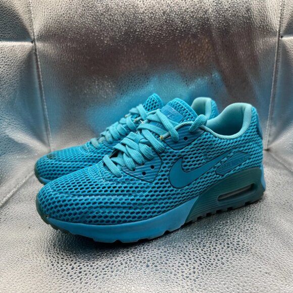Size 8.5 Nike Air Max 90 Ultra BR Gamma Blue Womens Athletic Sneaker 725061-401 - Picture 6 of 11